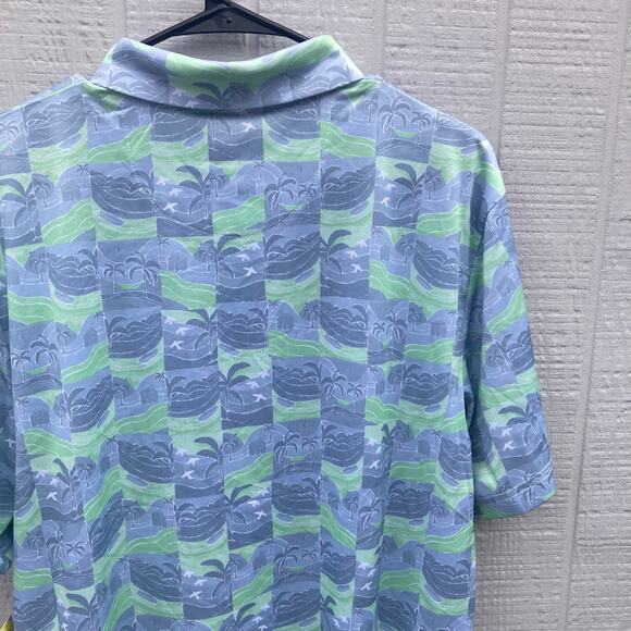 Nicklaus Mens Size M Short Sleeve Polo Blue Fog Moisture Wicking Sun Protection - Picture 7 of 7